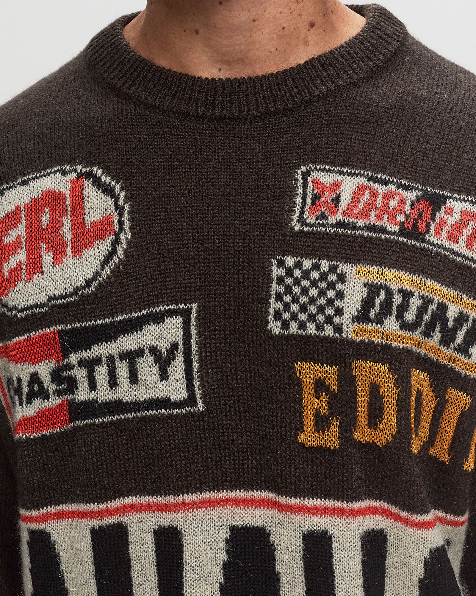 HAHAHAH WOOL MOHAIR SWEATER KNIT