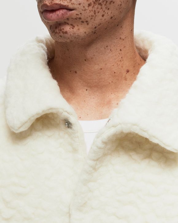 FLEECED WOOL BOMBER JACKET WOVEN