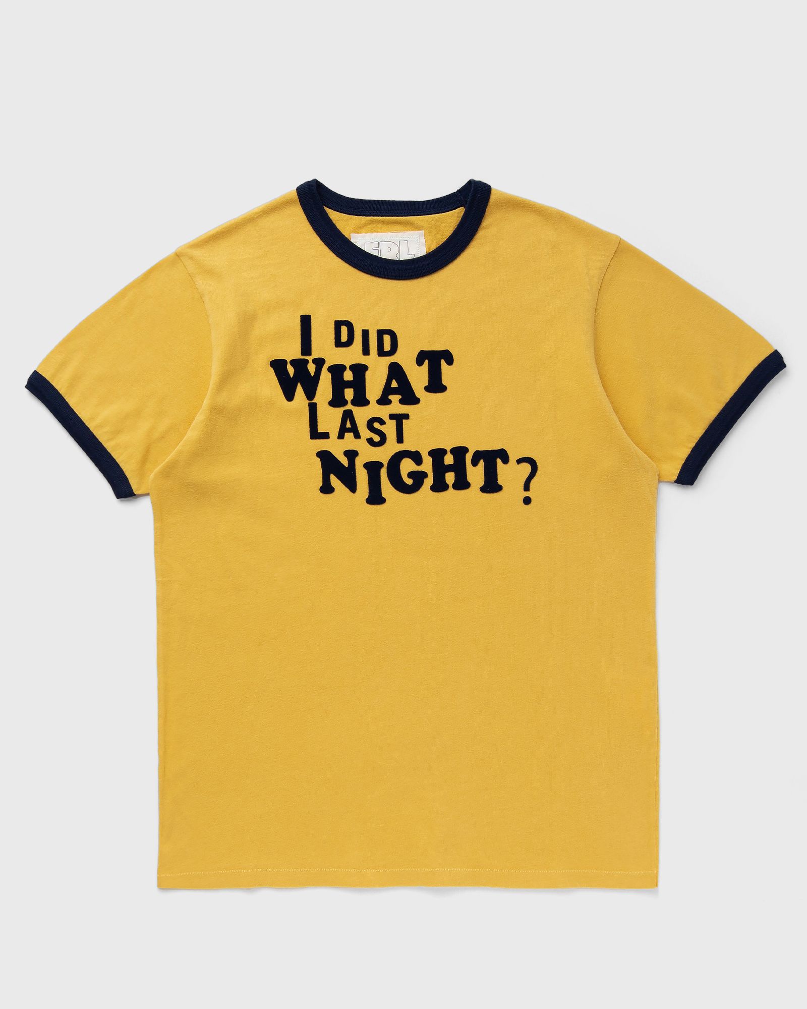 I DID WHAT LAST NIGHT RINGER T-SHIRT KNIT