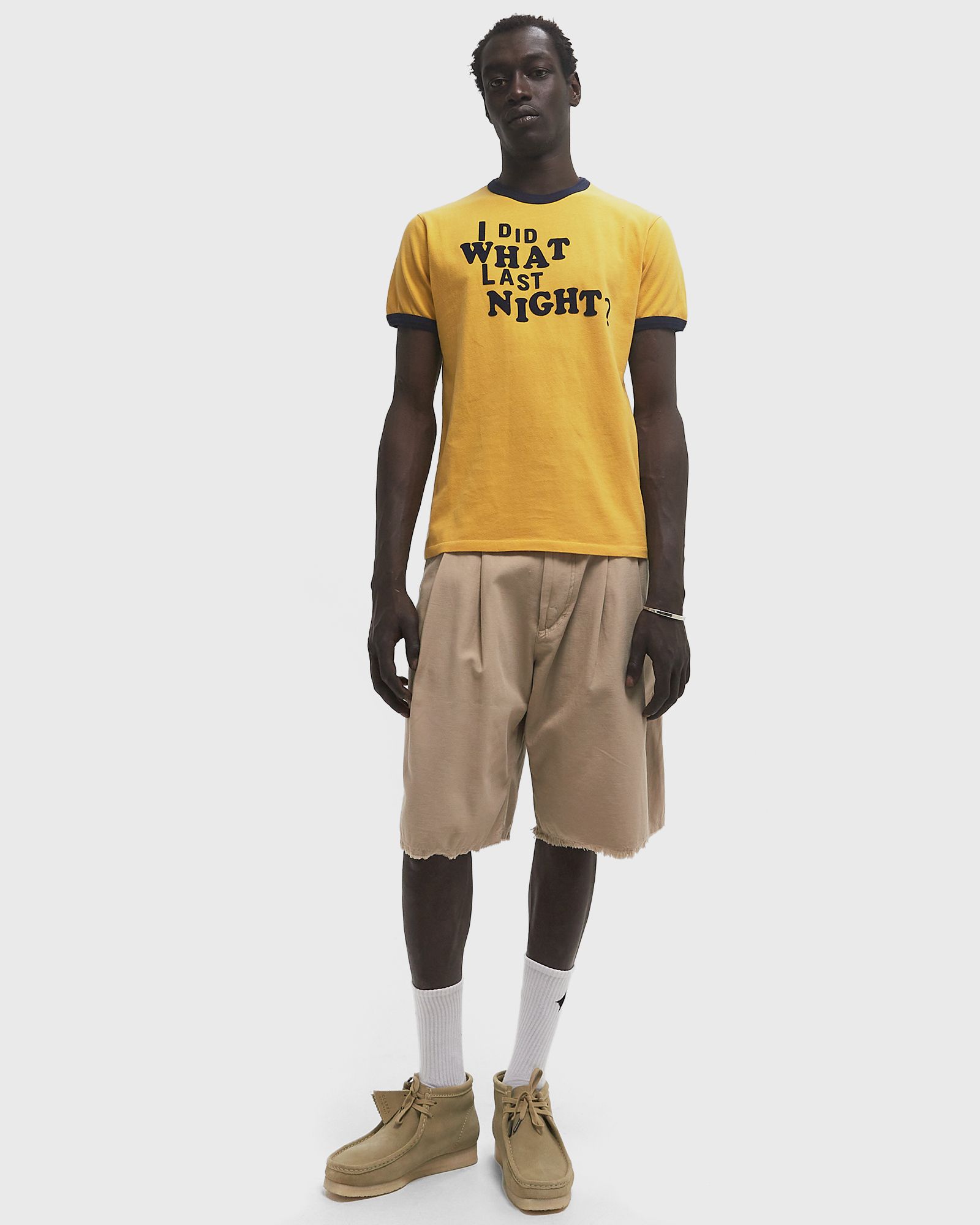 I DID WHAT LAST NIGHT RINGER T-SHIRT KNIT