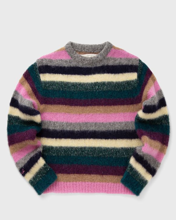 STRIPED ALPACA CREWNECK KNT