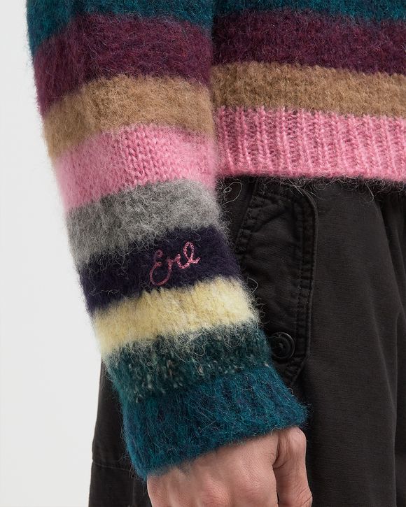 STRIPED ALPACA CREWNECK KNT