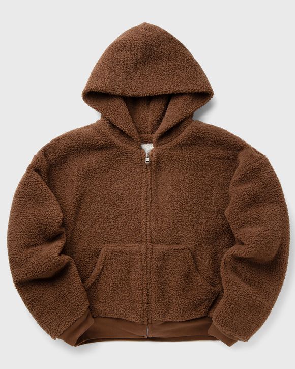TERRY FLEECE ZIPPED HOODIE KNIT