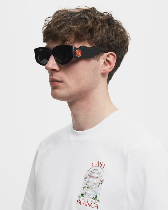 Casablanca ACETATE METAL OVAL WAVE Black | BSTN Store