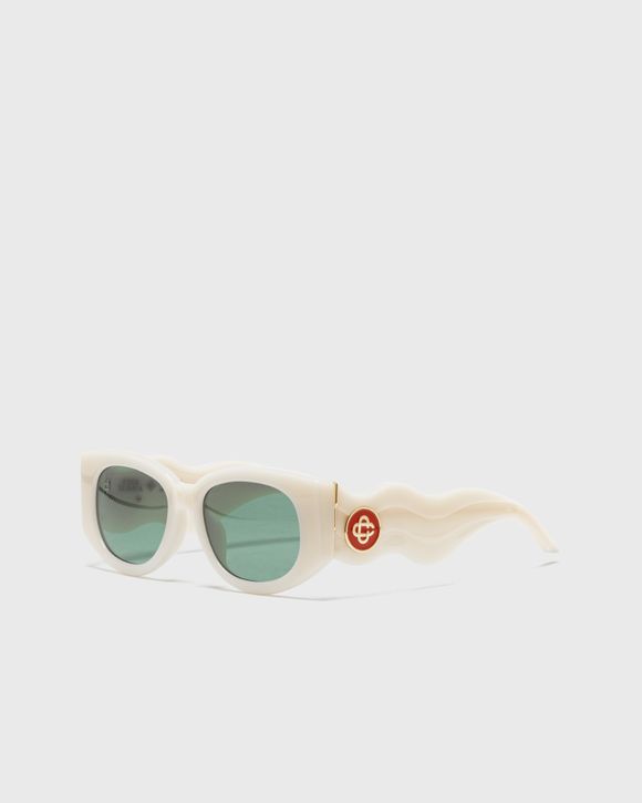 サングラス Casablanca Wave Sunglasses - Casablanca - Acetate - Beige Casablanca ACETATE & METAL OVAL WAVE Beige | BSTN Store