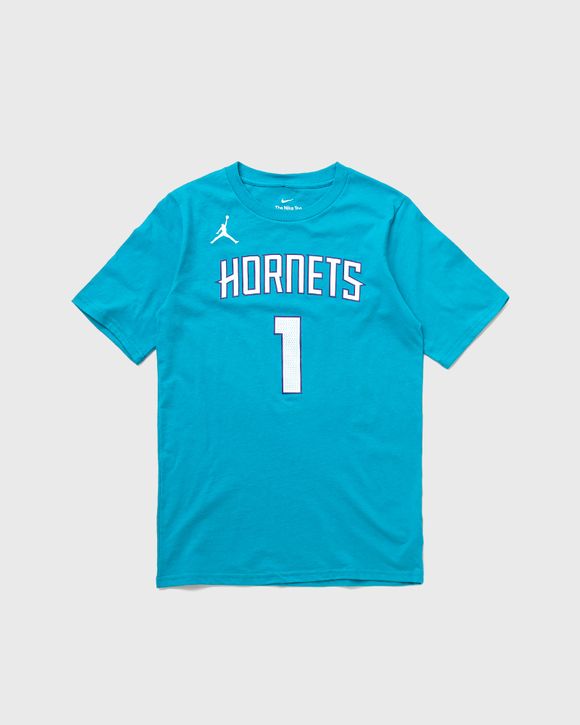 Nike Men's Charlotte Hornets Teal Logo T-Shirt, Medium, Blue