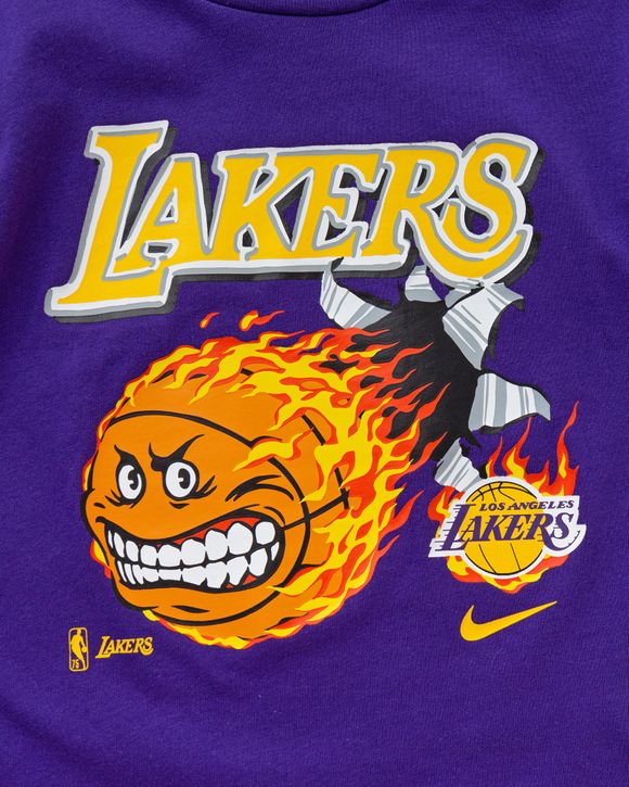 Nike Lakers Long Sleeve Sz M Grey Boys 8-10