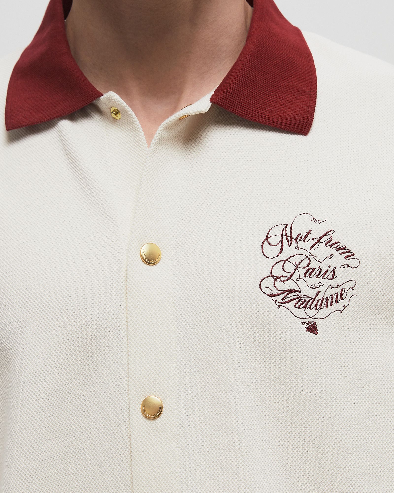 LA CHEMISE PIQUÉE SLOGAN VIGNES