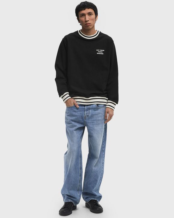 スウェット・トレーナー Drole de Monsieur NFPM Print Sweatshirt SW102-CO001-FGN Drôle de Monsieur Le Sweatshirt Slogan Sport Black | BSTN Store