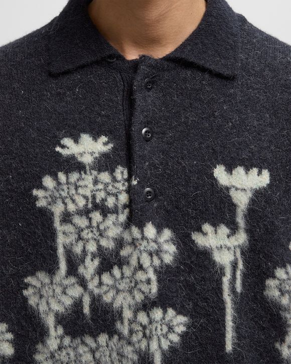 MELTING DAISIES KNIT LS POLO SHIRT