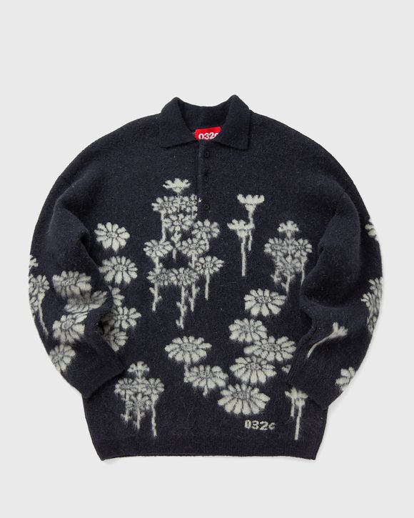 MELTING DAISIES KNIT LS POLO SHIRT