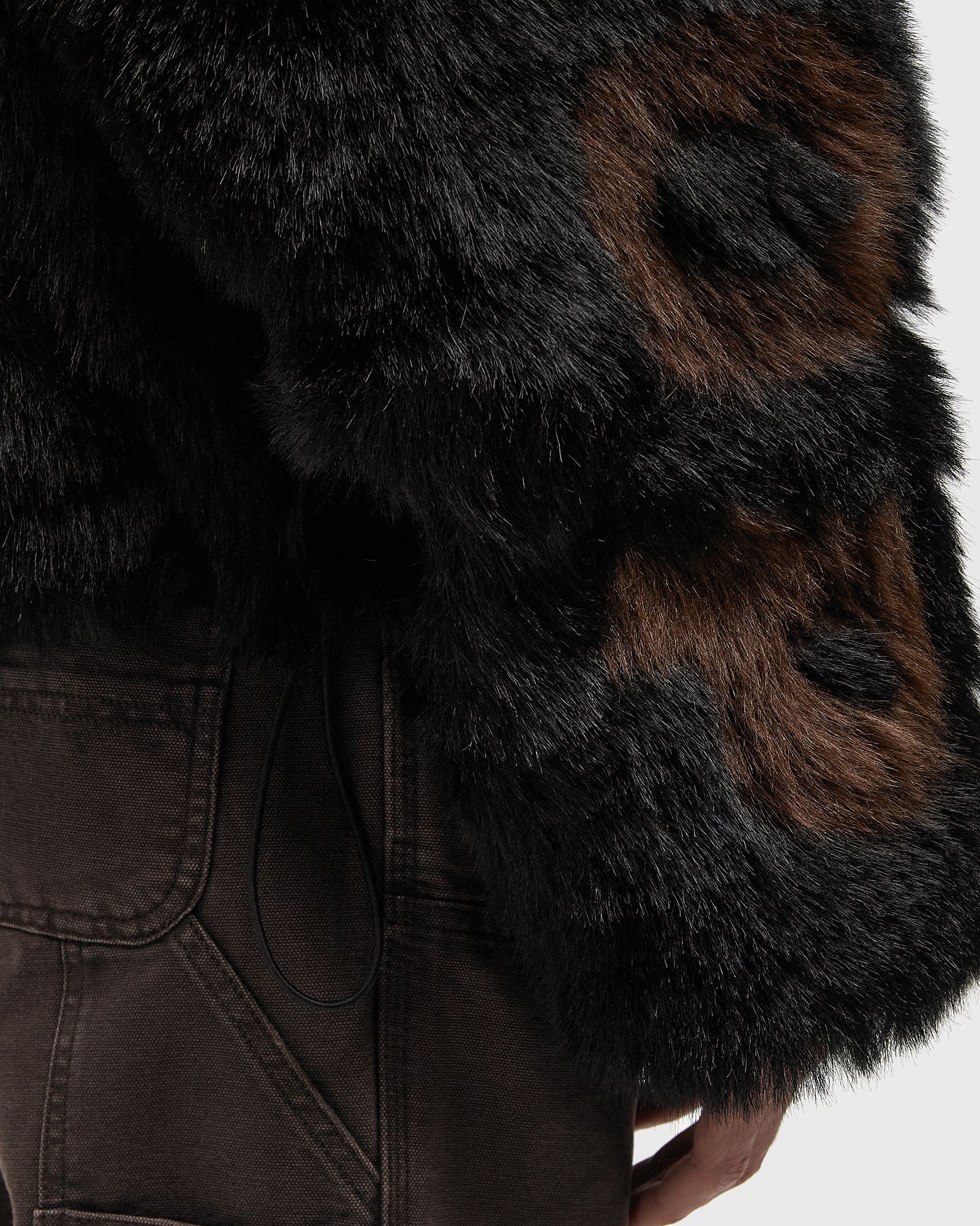 MUDDY FAUX FUR BLOUSON