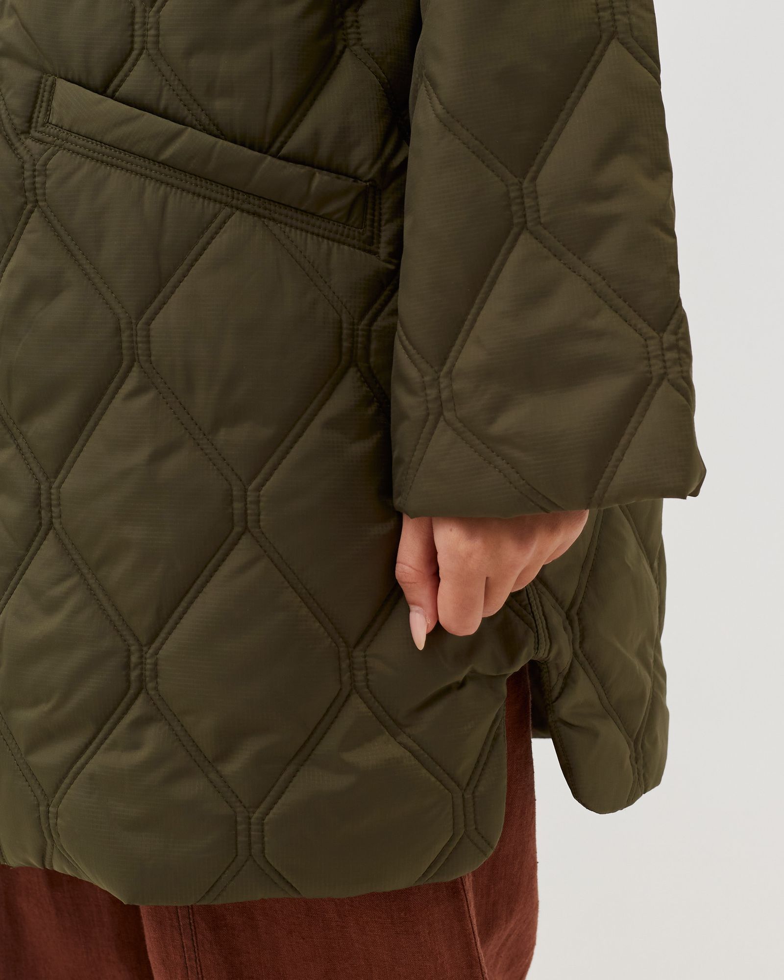 Ripstop Quilt Midi Jacket