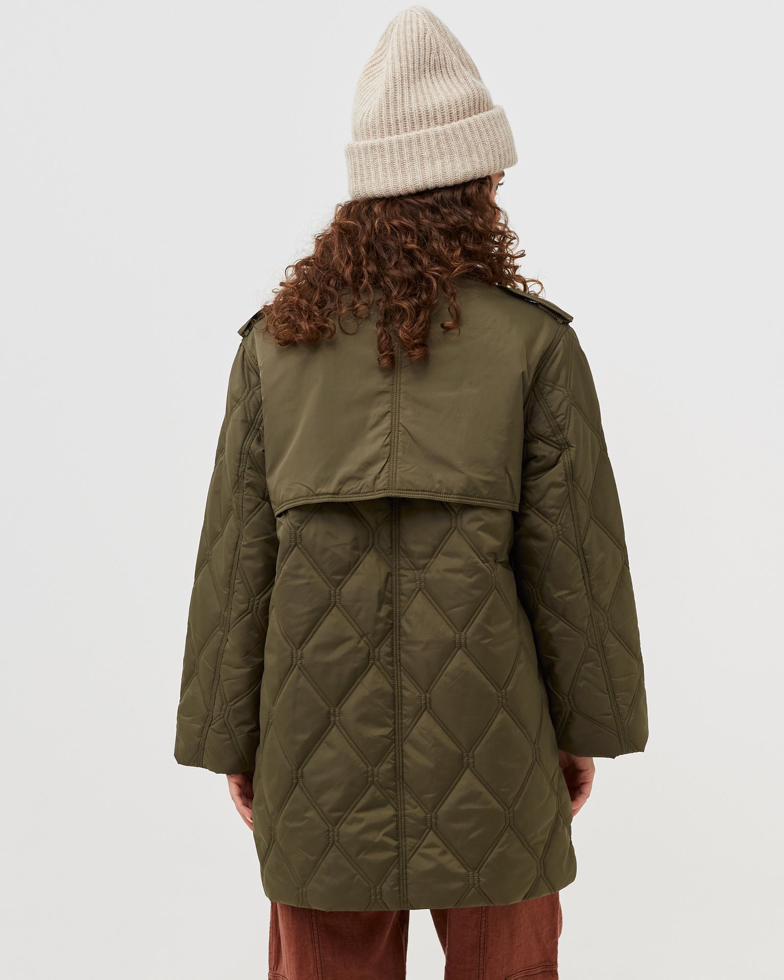 Ripstop Quilt Midi Jacket