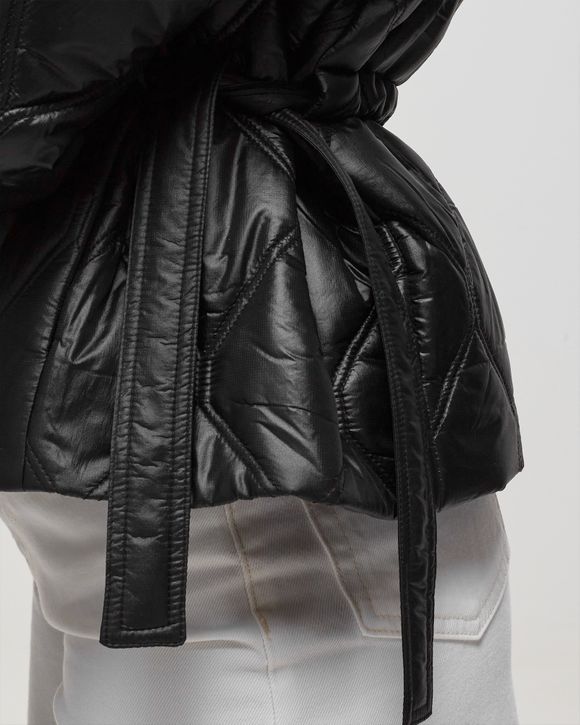 Black shiny sale quilted jacket