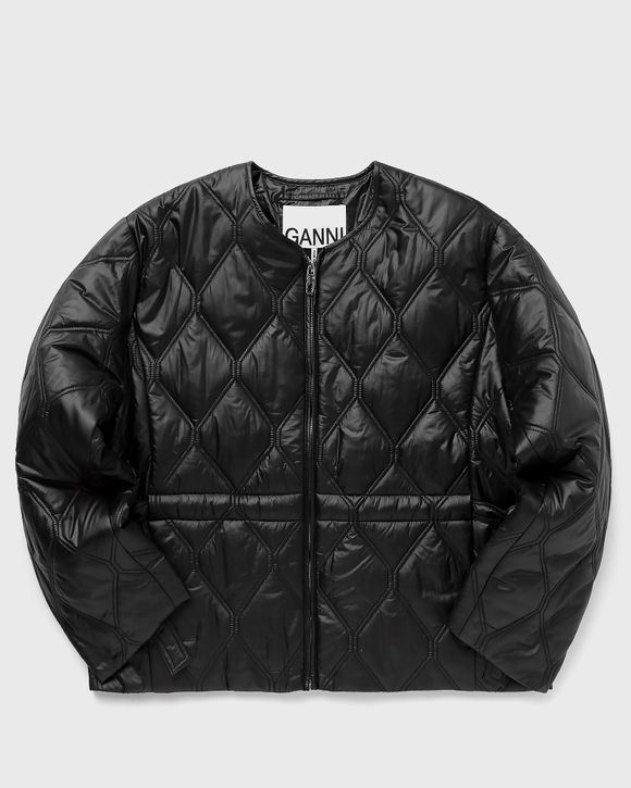 Daily Paper Monogram Cropped Puffer Jacket Black