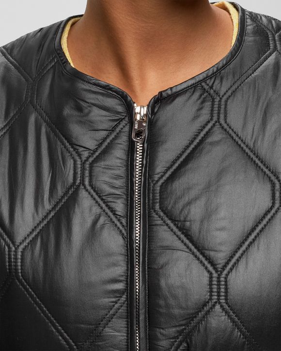 Ganni Shiny Quilt Jacket Black - BLACK