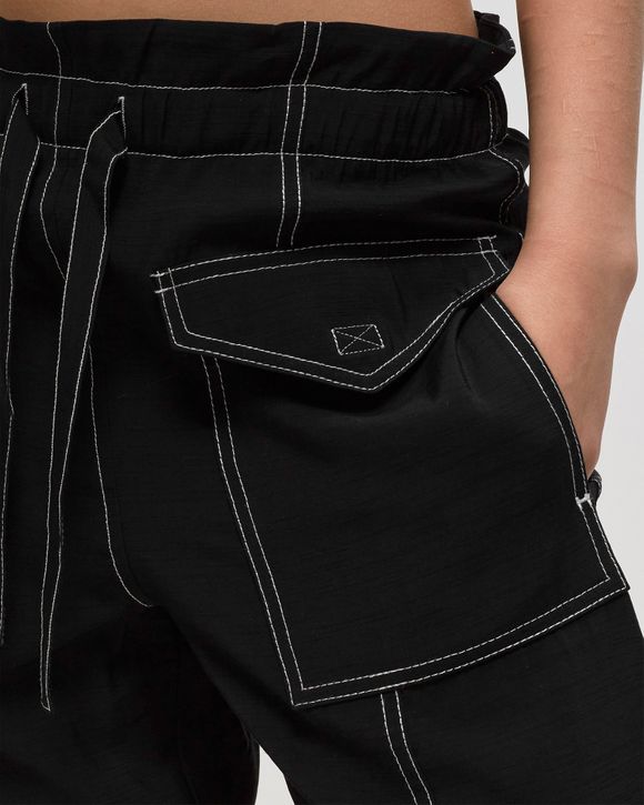 パンツ Ganni FW25 'Light Slub Pocket' pants (F8807 099) Black Light Slub Pocket Pants | GANNI US