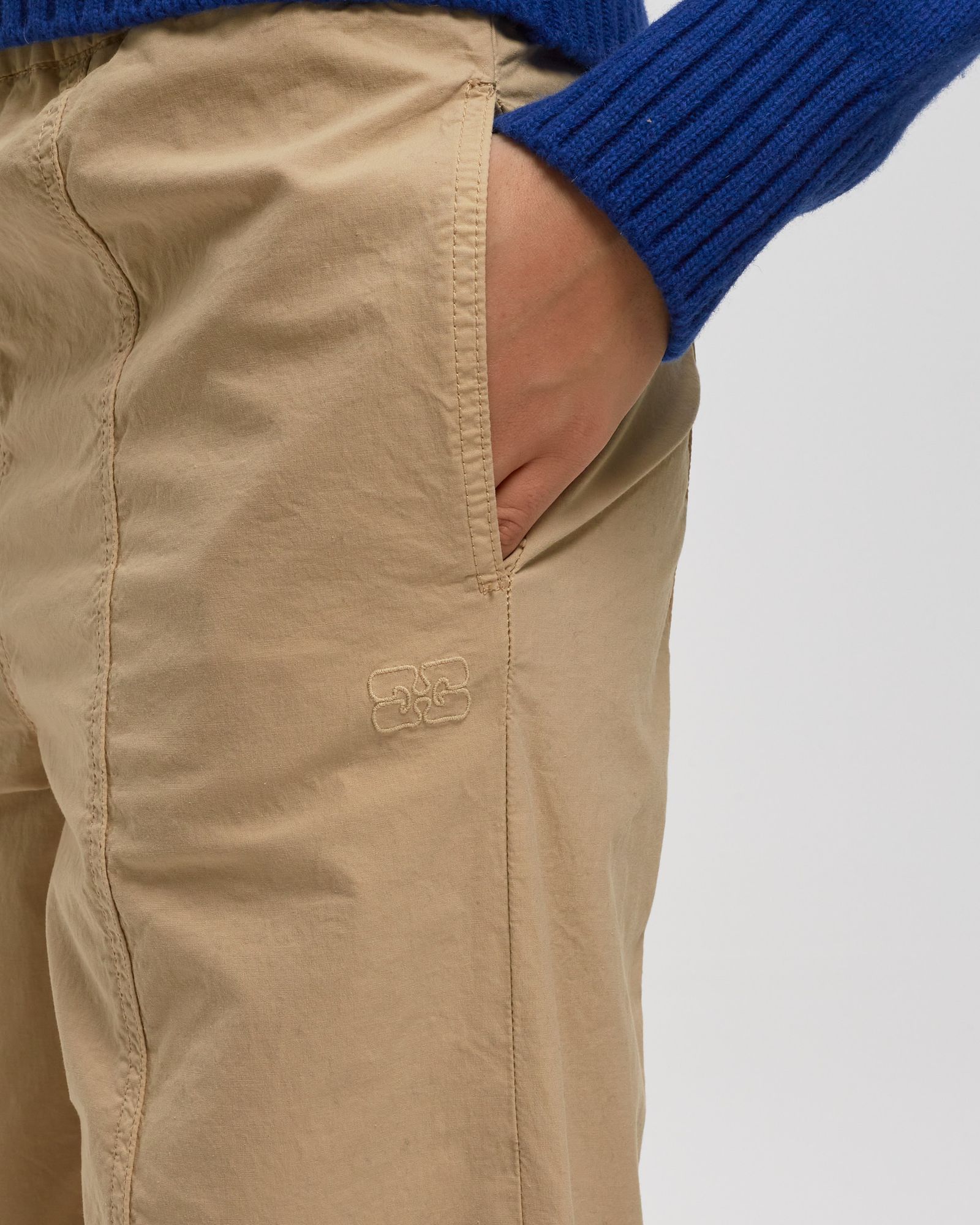 WMNS Washed Cotton Canvas Elasticated Curve Pants