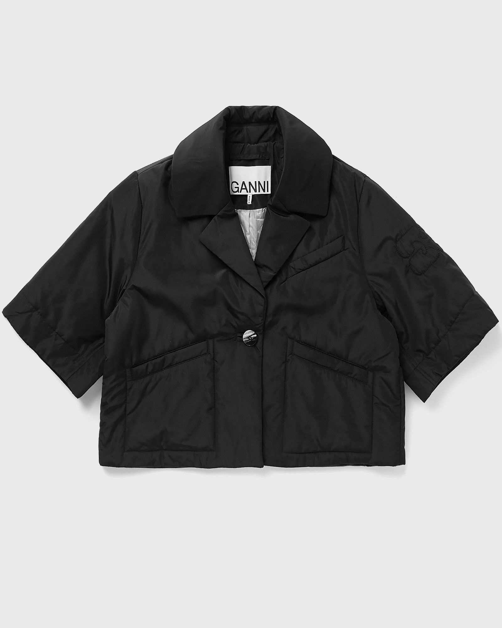 Ganni - summer tech padded jacket women coats black in größe:l