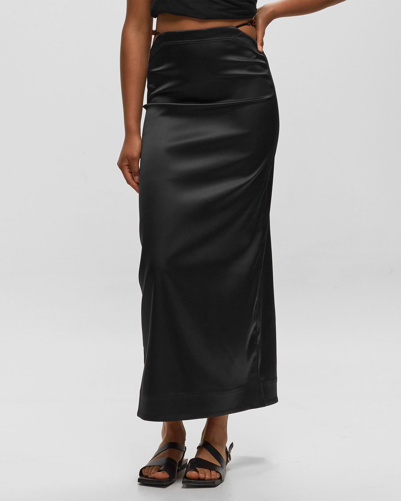 Double Satin Maxi Skirt