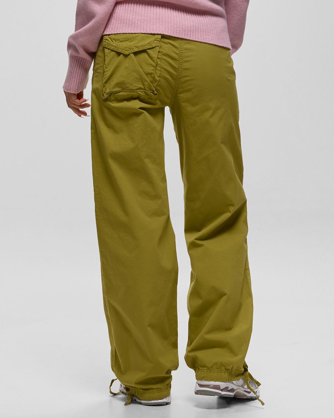 GANNI パンツ WASHED COTTON CANVAS DRAW STRING PANTS Ganni Washed Cotton Canvas Draw String Pants Green | BSTN Store