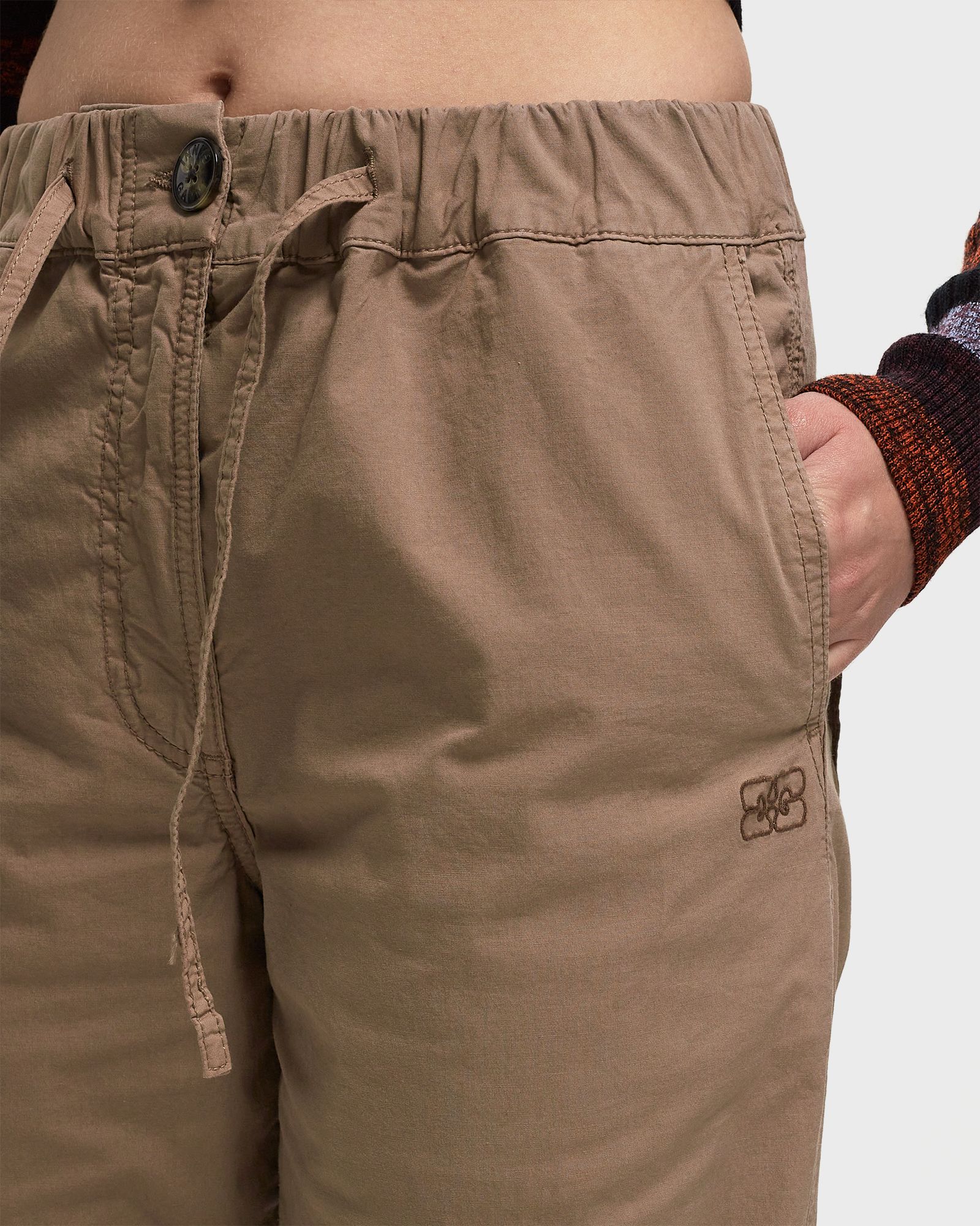 Washed Cotton Canvas Draw String Pants