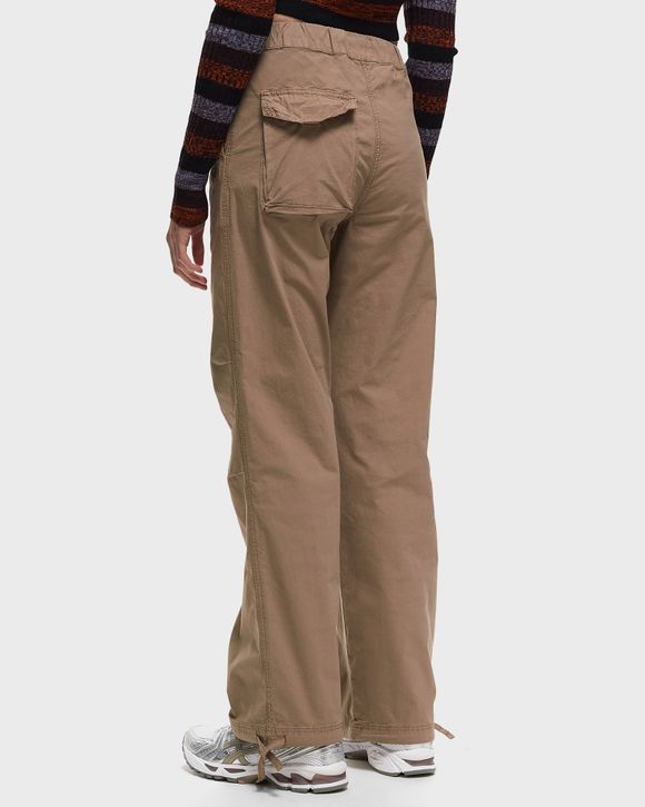 GANNI パンツ WASHED COTTON CANVAS DRAW STRING PANTS Pale Khaki Washed Cotton Canvas Draw String Pants | GANNI US