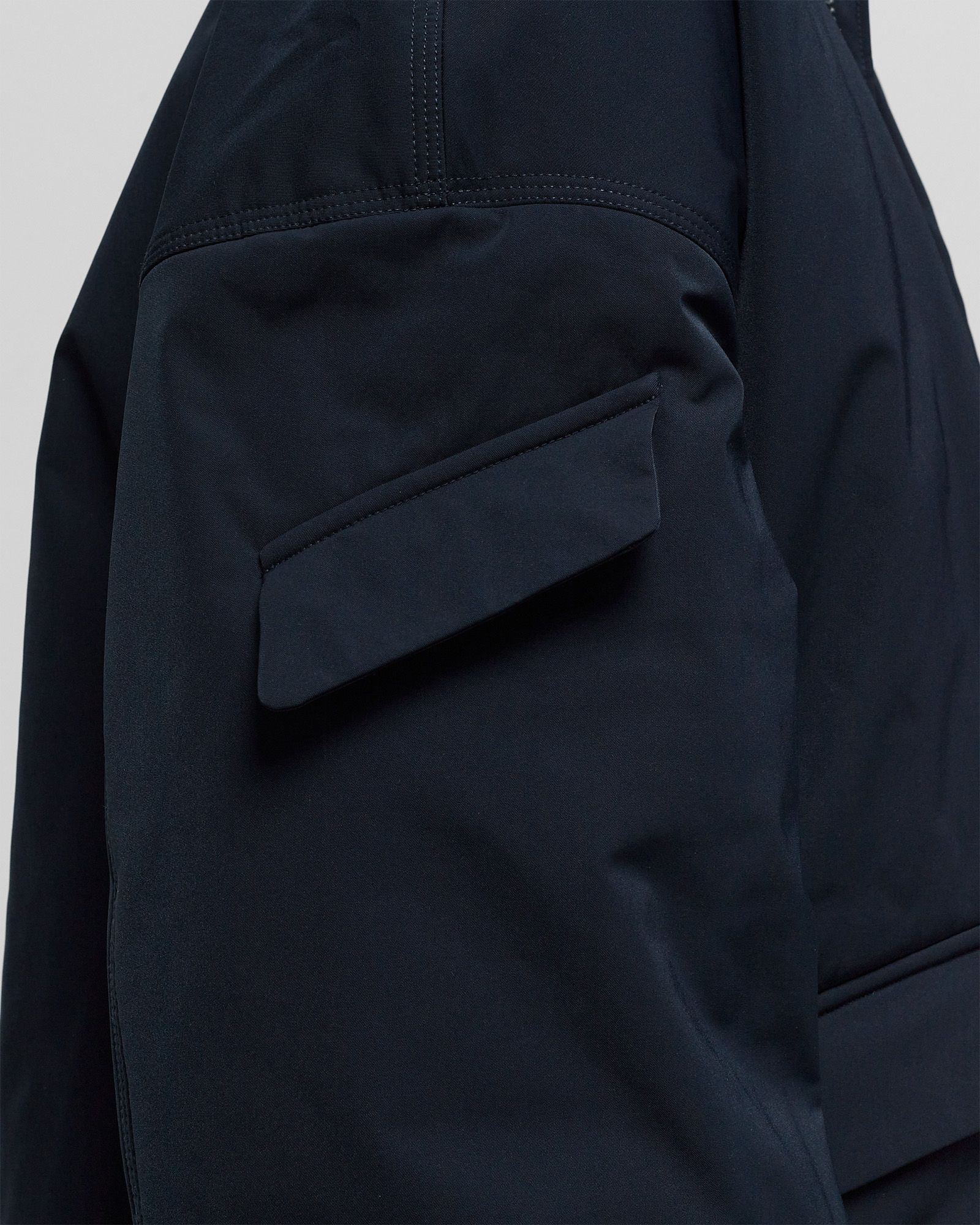 Light Twill Oversized Bomber Jacket