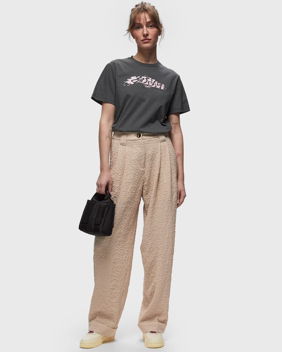 Textured Suiting Mid Waist Pants