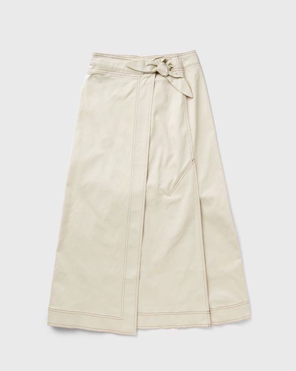 スカート Ganni 'Herringbone Canvas' skirt Herringbone Canvas Long Wrap Skirt