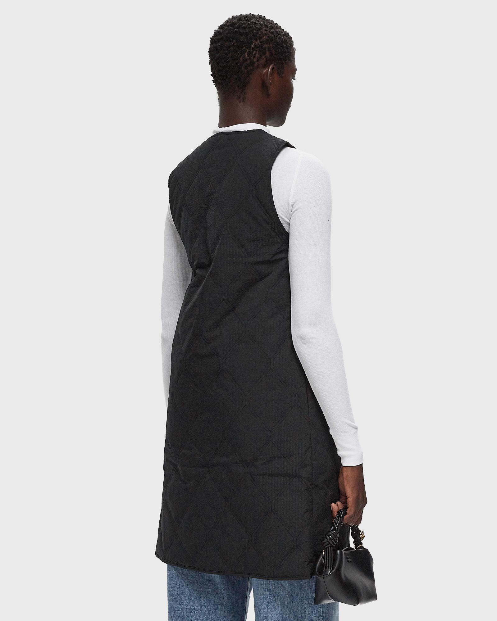 Tech Seersucker Oversized Shell Coat