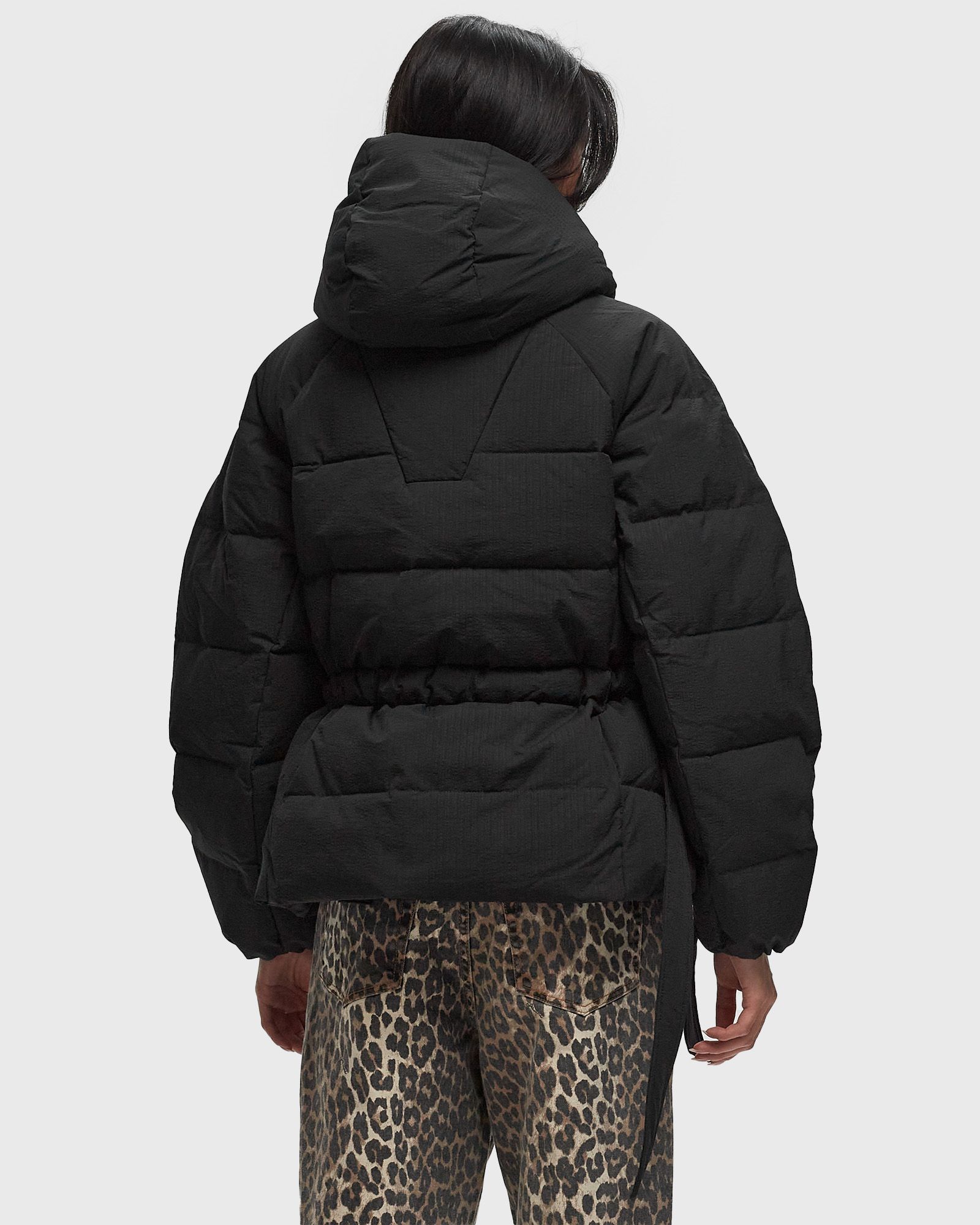 Tech Seersucker Oversized Puffer Jacket