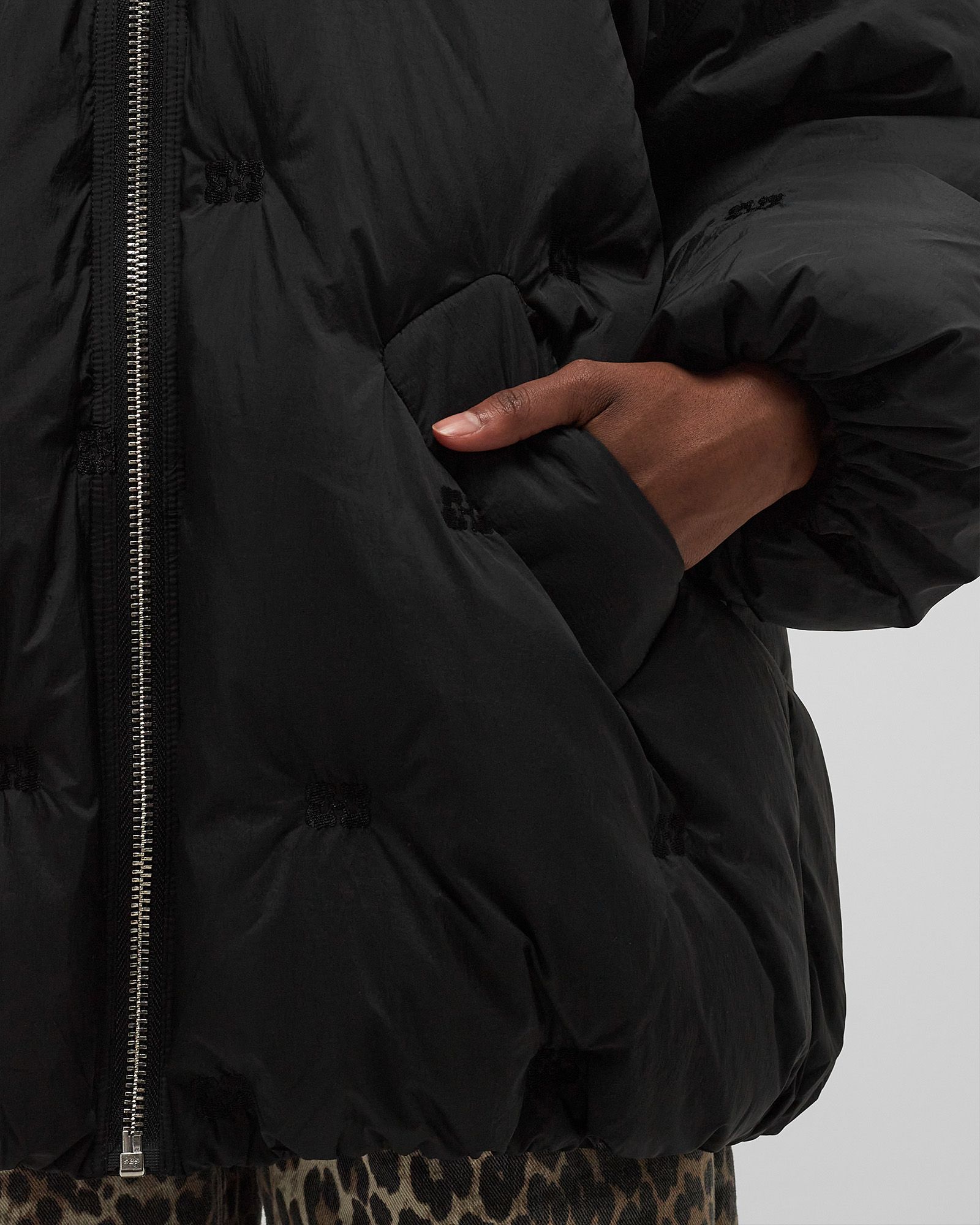 Nylon Tech Puffer Midi Jacket