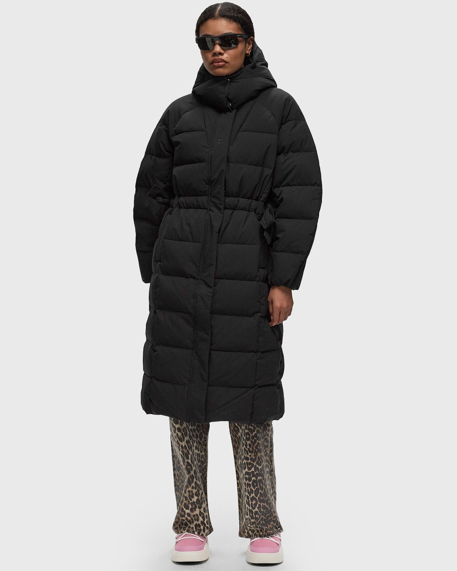 Tech Seersucker Puffer Coat
