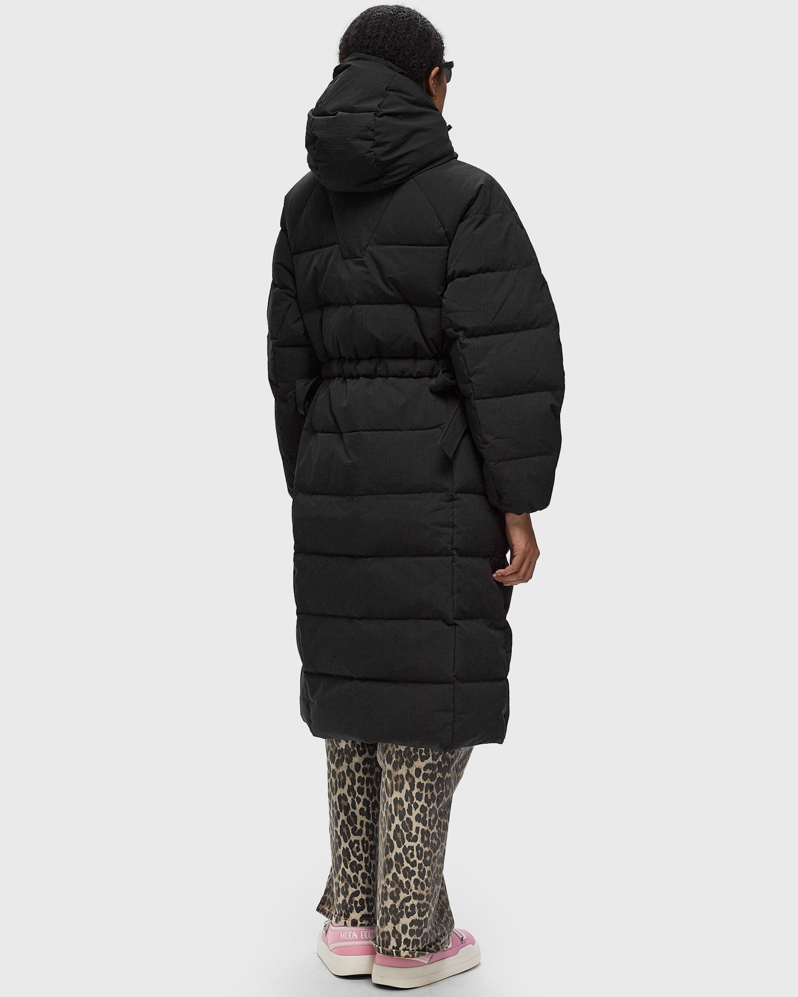 Ganni Tech Seersucker Puffer Coat Black | BSTN Store