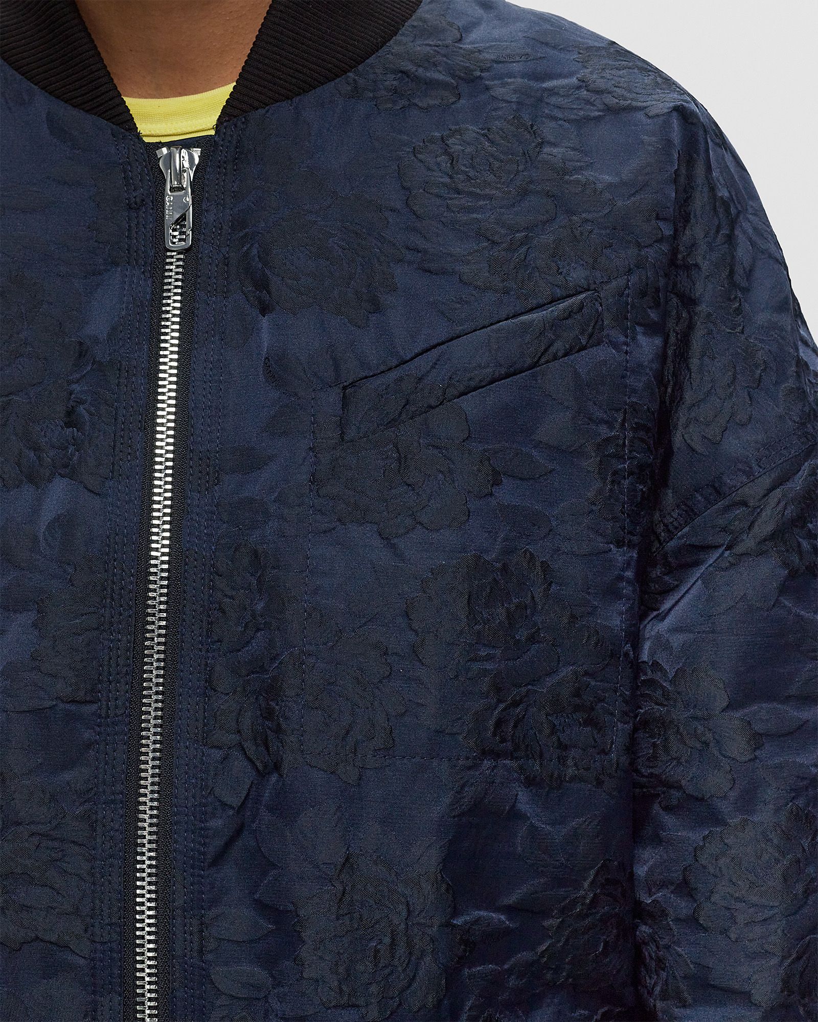 Botanical Jacquard Bomber Jacket