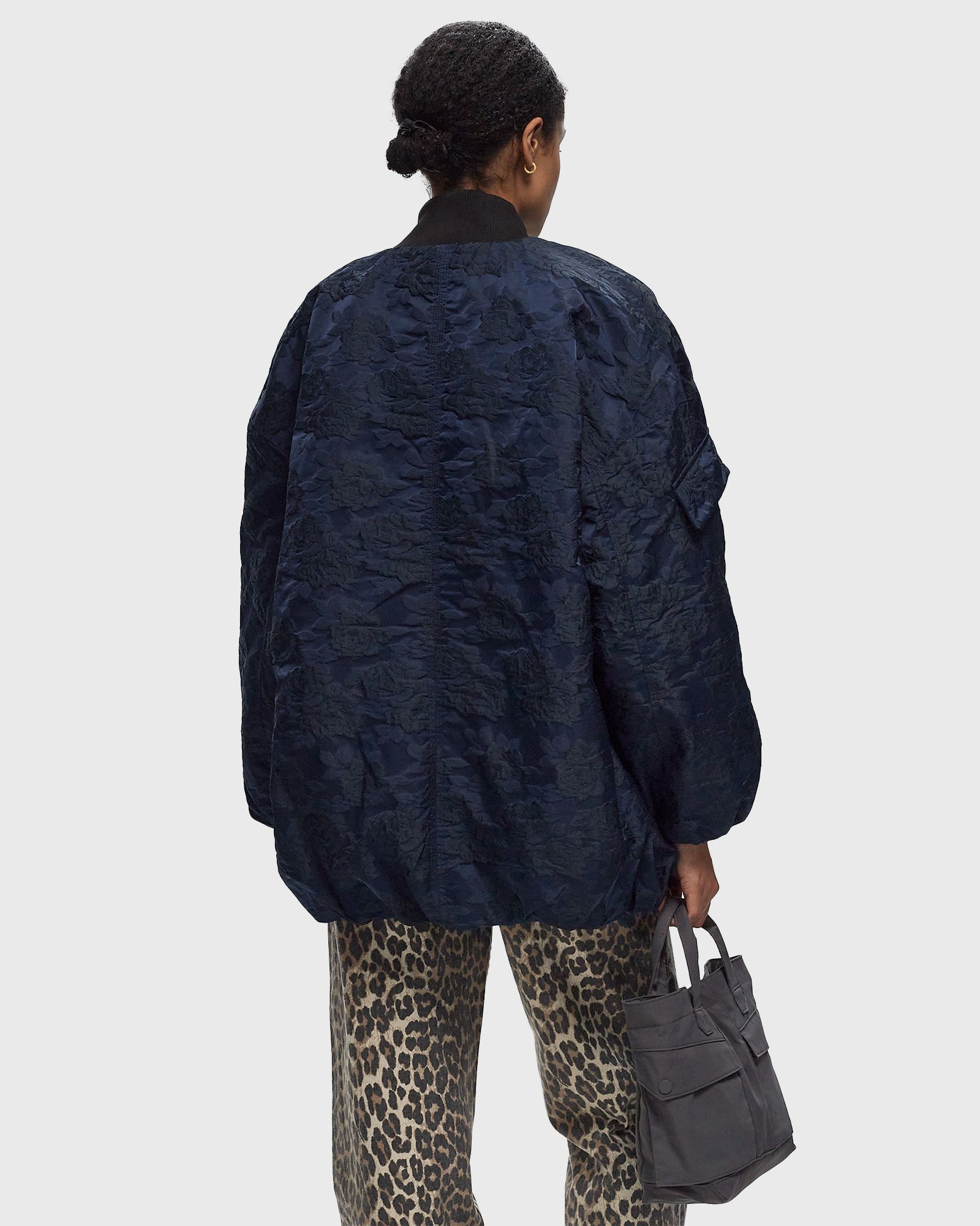 Botanical Jacquard Bomber Jacket