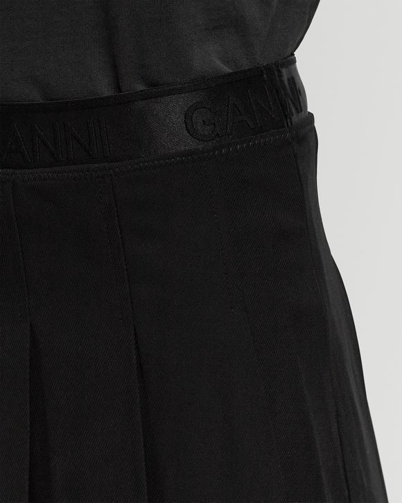 Light Twill Pleated Mini Skirt