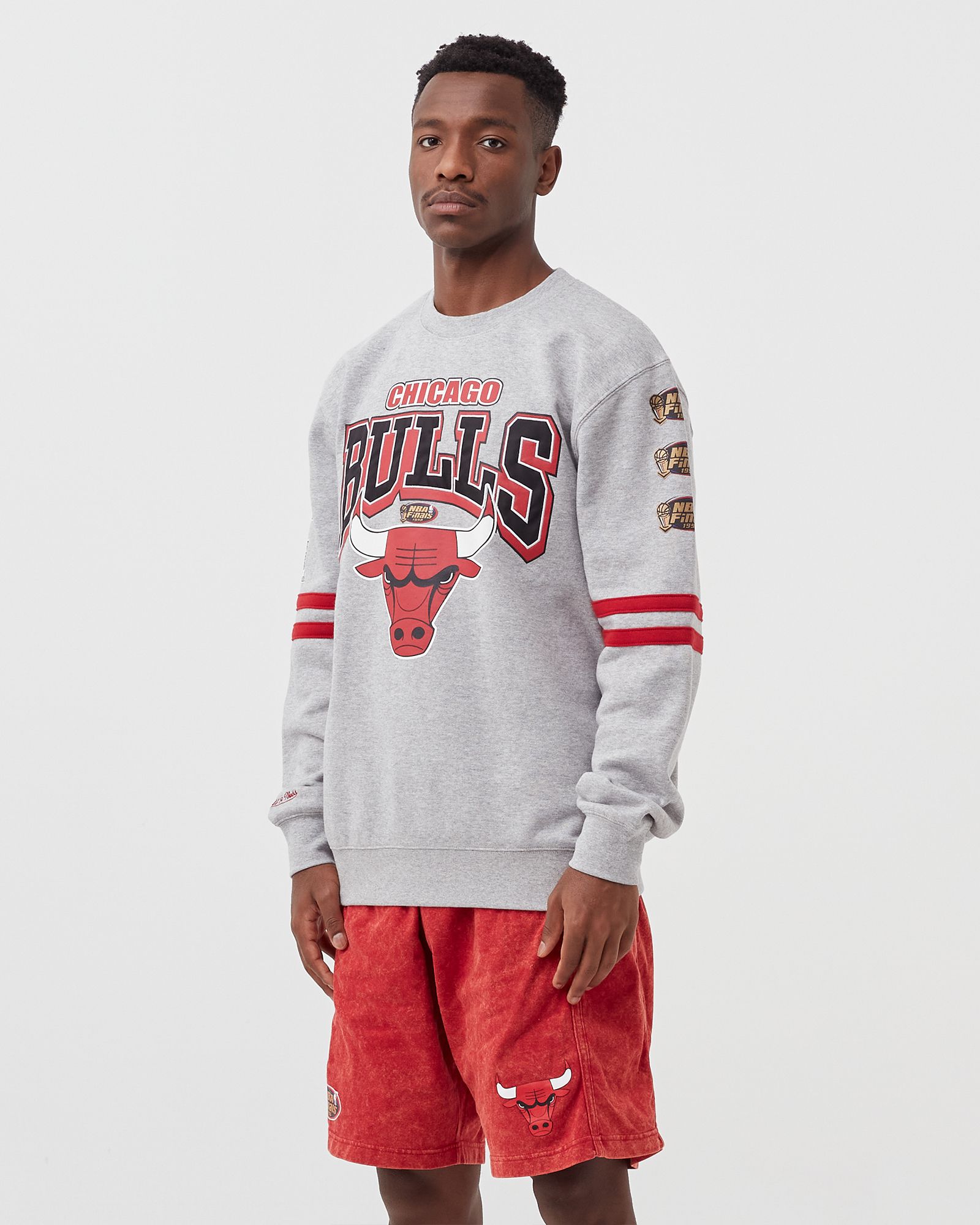 Chicago Bulls All Over Print Fleece Crew Sweatshirt