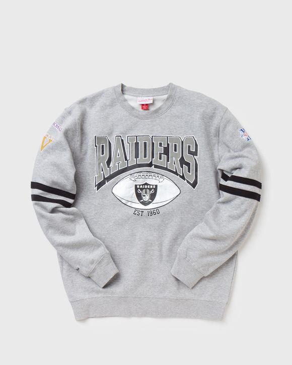 All Over Print Fleece Crew Sweatshirt Oakland Raiders