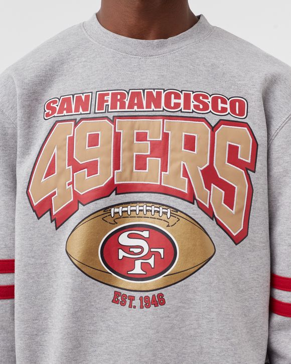 SAN FRANCISCO 49ERS JUST GO WITH IT PREMIUM FLEECE DROP SHOULDER CREWNECK  PULLOVER