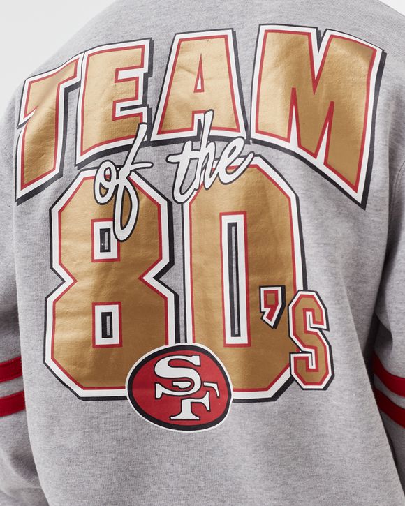 Men's Mitchell & Ness Black San Francisco 49ers Allover Print Fleece Pullover  Hoodie