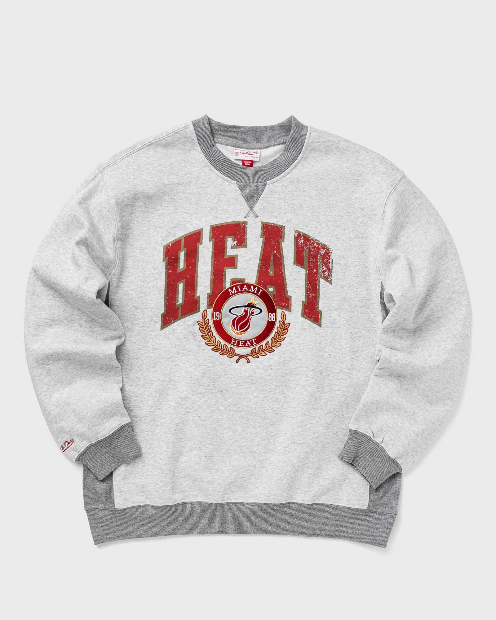 NBA PREMIUM FLEECE CREW VINTAGE LOGO MIAMI HEAT