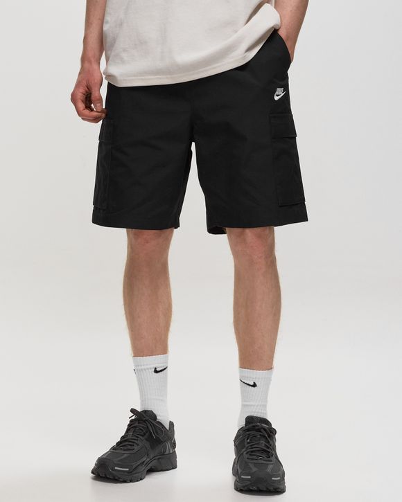 Nike Club Fleece Cargo Shorts Black - BLACK/WHITE