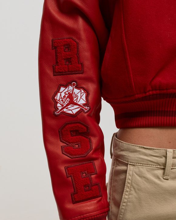 Jordan Jordan x Teyana Taylor WMNS Varsity Jacket Red - GYM RED/SAIL/TEAM  RED