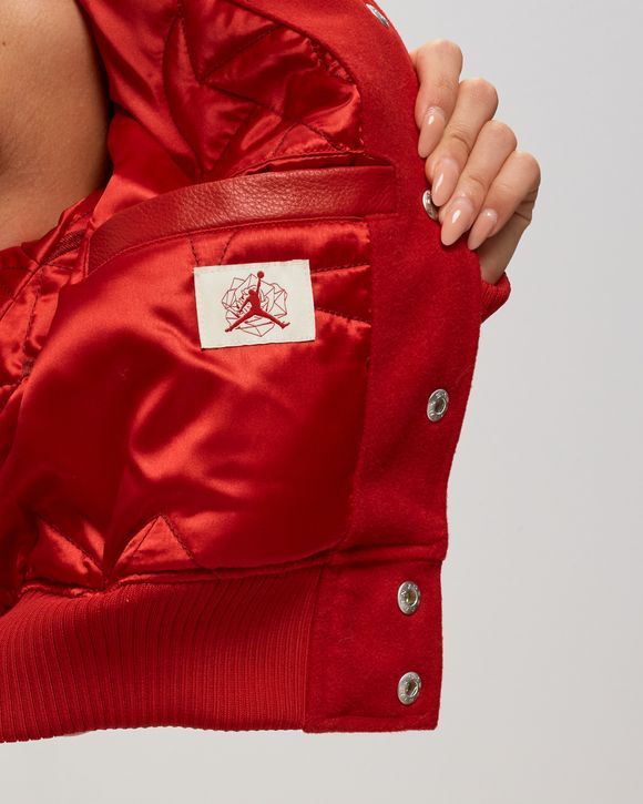 Jordan Jordan x Teyana Taylor WMNS Varsity Jacket Red - GYM RED/SAIL/TEAM  RED