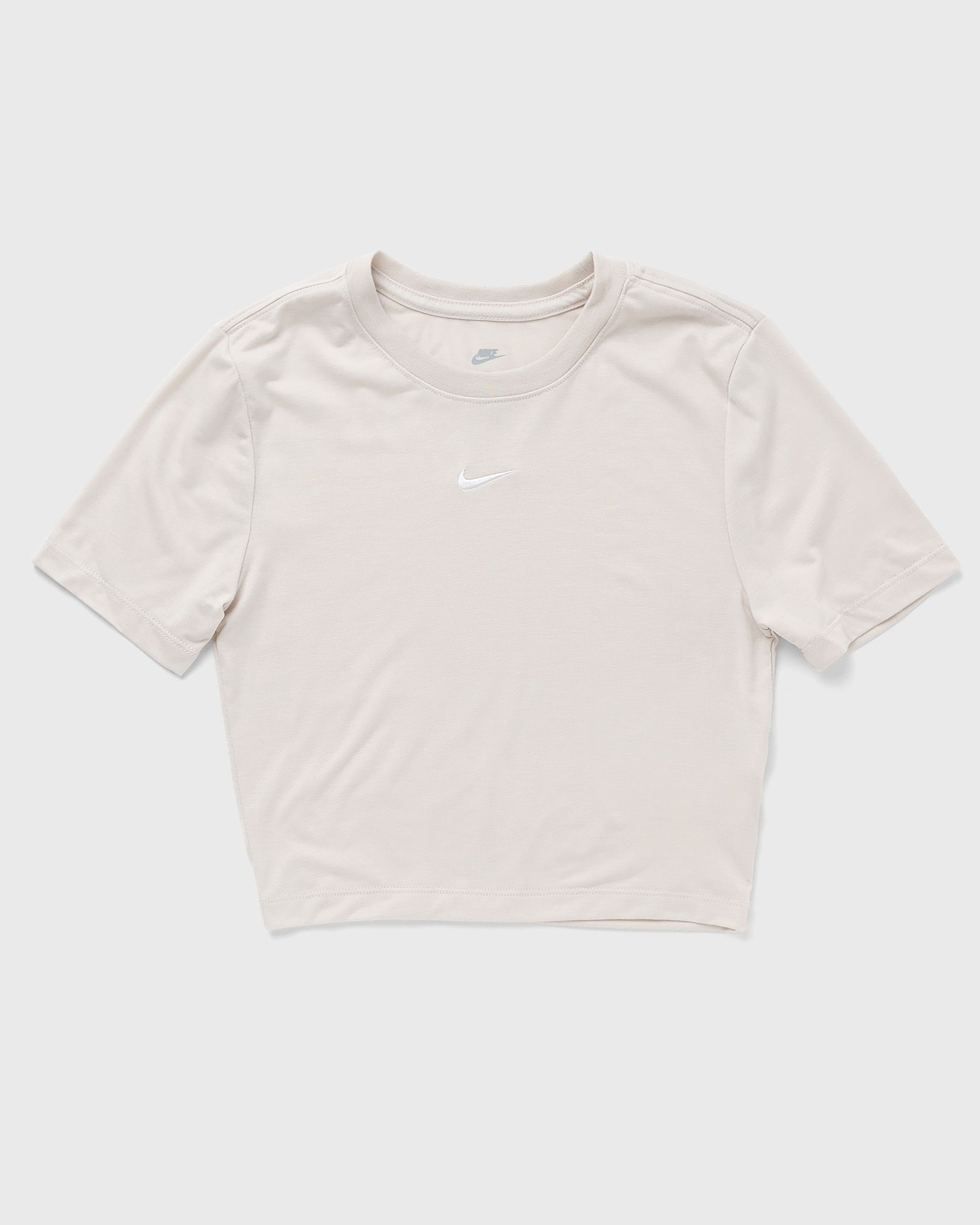 Nike - sportswear essential women's slim-fit crop t-shirt women shortsleeves beige in größe:m