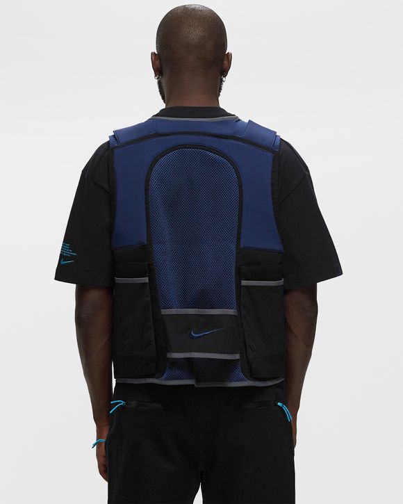 Nike ISPA VEST 2.0 Blue - BLACK/MIDNIGHT NAVY/IRON GREY