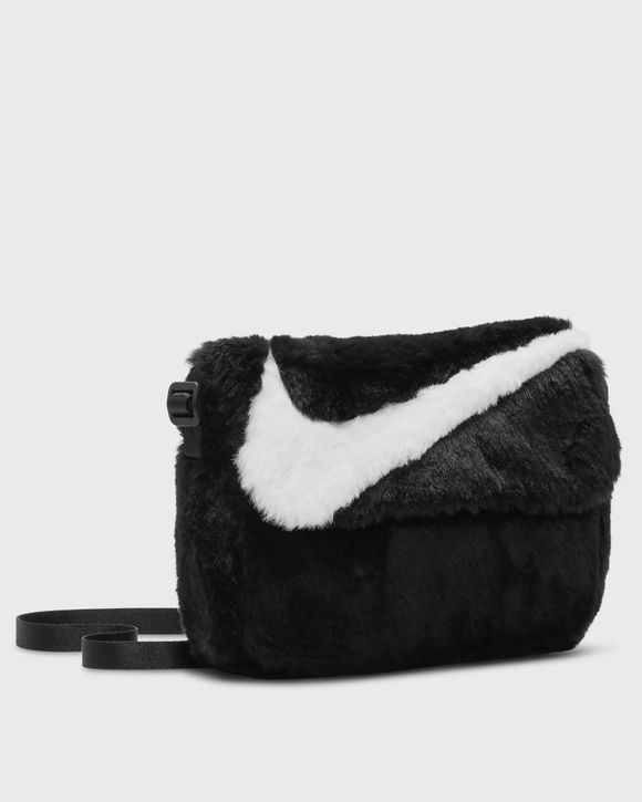 Nike Kids' Faux Fur Crossbody Bag (1L) in Black